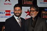 Amitabh Bachchan, Abhishek Bachchan at Big Star Entertainment Awards Red Carpet in Mumbai on 18th Dec 2014